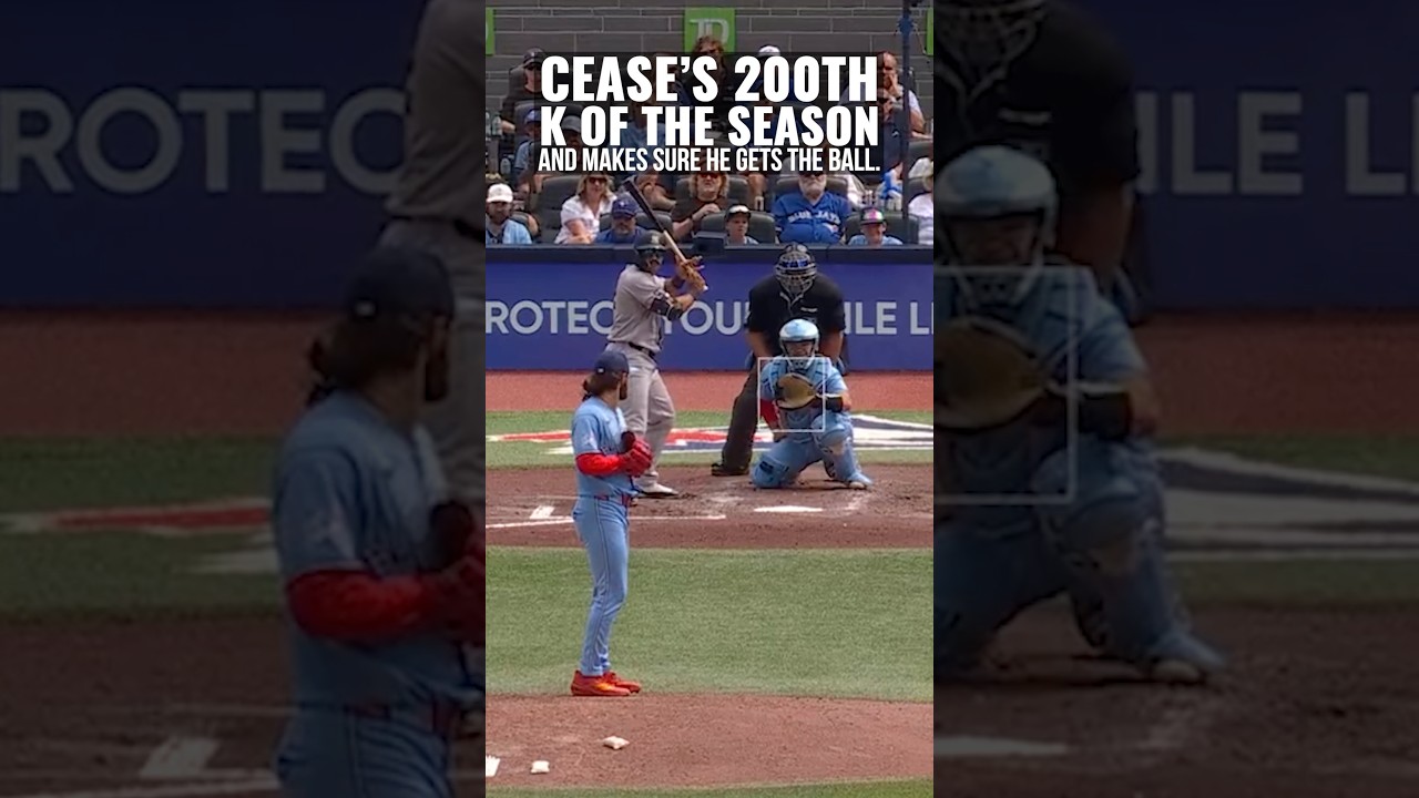 Dylan Cease's 200th K of the Season.And makes sure he gets the ball..with delay due to Giménez 😂