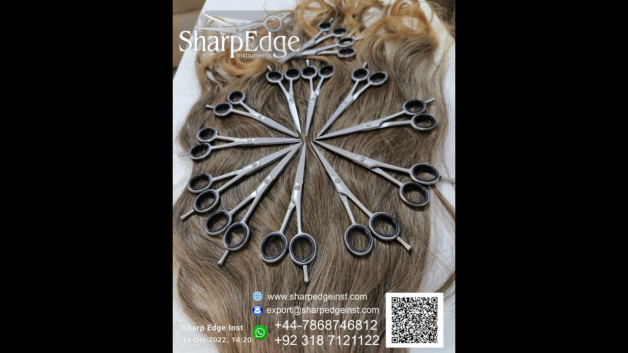 Sharp Edge Barber Scissors , Hair Cutting Scissors , Saloon Scissors