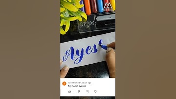 calligraphy of name ayesha #trending #viralshorts #youtube #shorts #calligraphy #calligraphyart #art