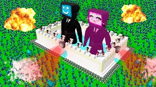 SURVIVAL TV WOMAN vs TV MAN BASE Apocalypse in Minecraft ! SKIBIDI TOILET vs ZOMBIE vs SPEAKER MAN !