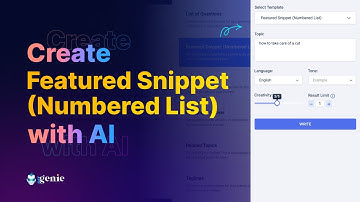 GetGenie AI Template: Featured Snippet