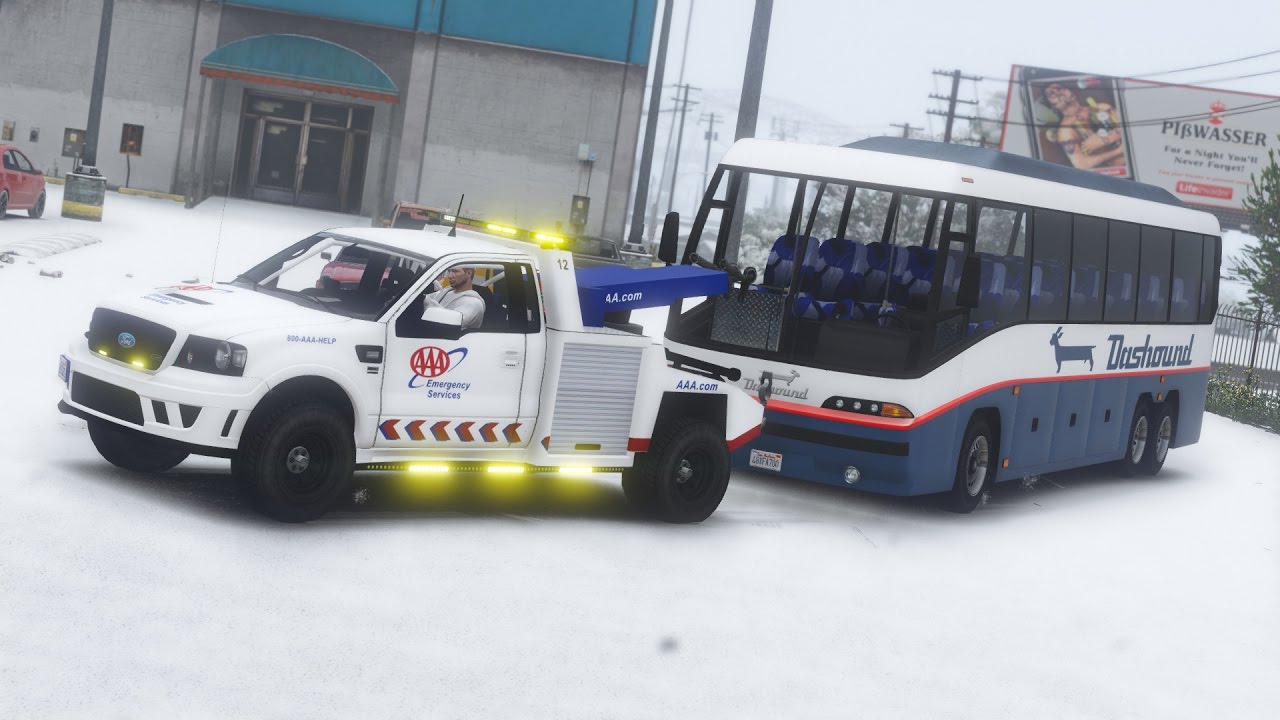 Los Santos Goes to Work Day 11 Towing in the Snow YouTube