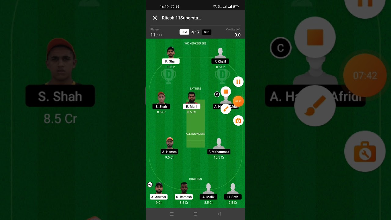 SHA VS DUB Dream11 | SHA VS DUB Dream11 | SHA VS DUB Dream11 team | sha vs dub