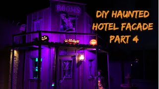 DIY Haunted Hotel Facade Part 4 – Assembled | Decorated by CyborgVlog 908 views 3 years ago 6 minutes, 14 seconds