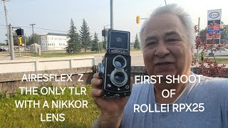AIRESFLEX Z TLR. The only TLR ever to receive a NIKKOR LENS . ROLLEI RPX25 RESULTS.