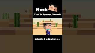Noob Tried To Speedrun Minecraft
