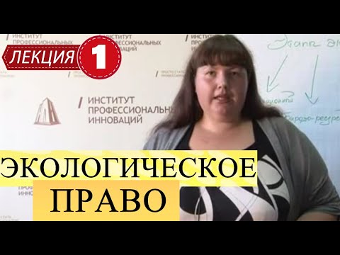 Экологическое право. Лекция 1. Понятие и предмет. Субъекты. Система экологического права.