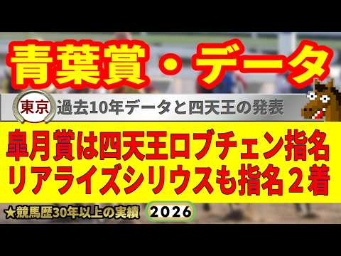 青葉賞2026過去10年データ傾向👍9連続G1的中男のデータ解説！