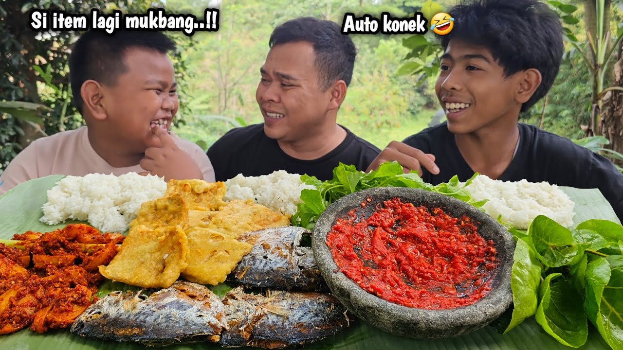 LANGSUNG KONEK 🤣 MUKBANG KENTANG BALADO + IKAN ETEM + GORENGAN + LALAPAN MENTAH ! SEDAPNYOO