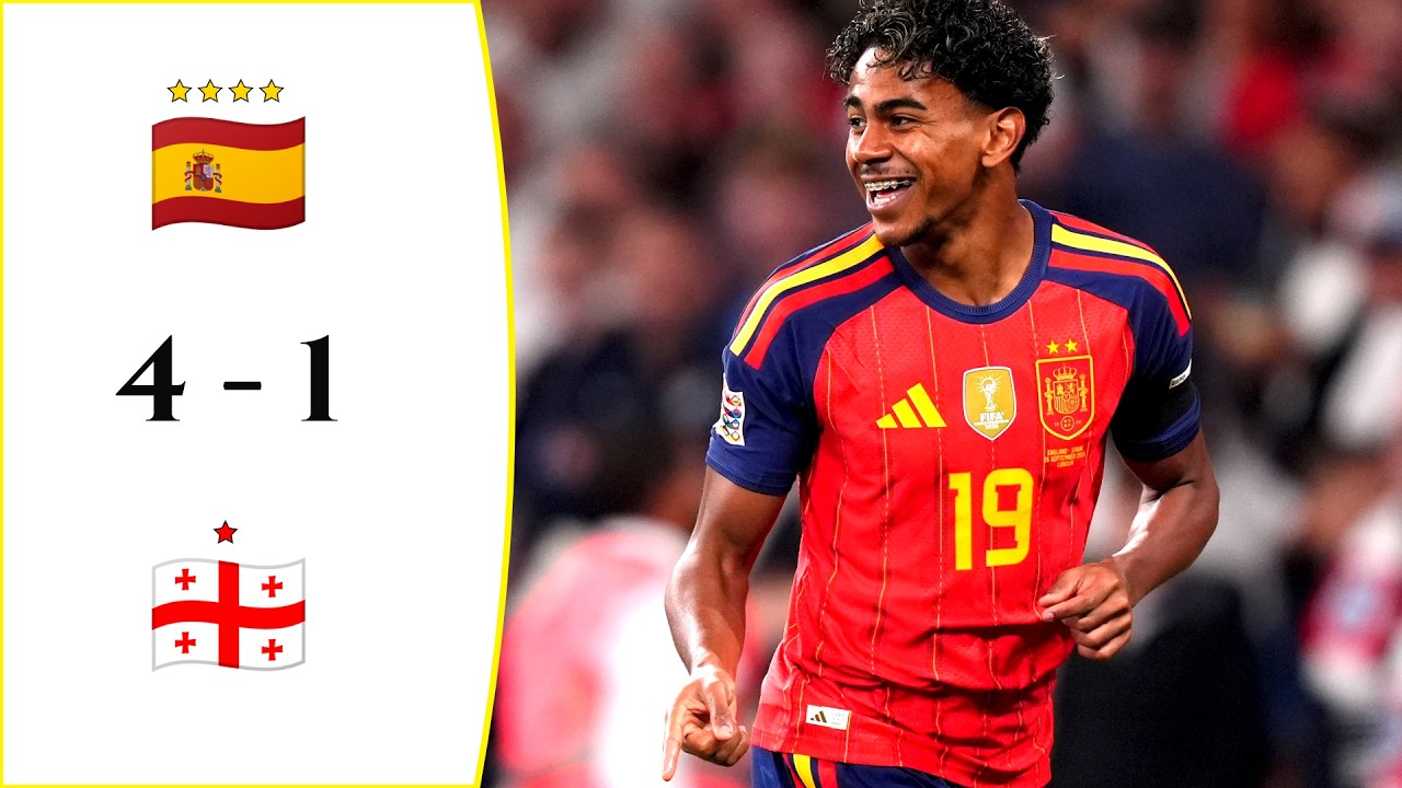 Spain vs Georgia 4-1 | ALL GOALS & HIGHLIGHTS🔥🔥#lamineyamal #yamal #footballhighlights  #spain