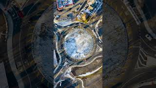 Aerial Timelapse of NJ Traffic Circle (Roundabout) #drone #traffic #roundabout #shorts #circle