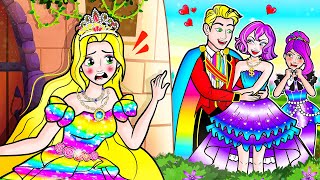 [paper dolls] Poor Rapunzel Become Rich Princess and Sinister Family | Rapunzel Family 놀이 종이