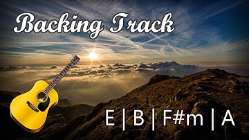 Thoughtful Slow Rock Ballad BACKING TRACK in E Major | E B F#m A | 72 BPM | Guitar Backing Track