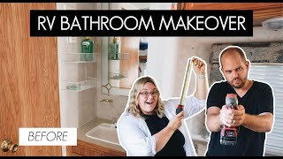 RV Bathroom Remodel | RV shower and vanity renovation | Modern RV Makeover Ep. 06