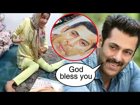 Salman Khan's DISABLED Girl Fan Draws His Portrait With Her LEGS | MUST WATCH