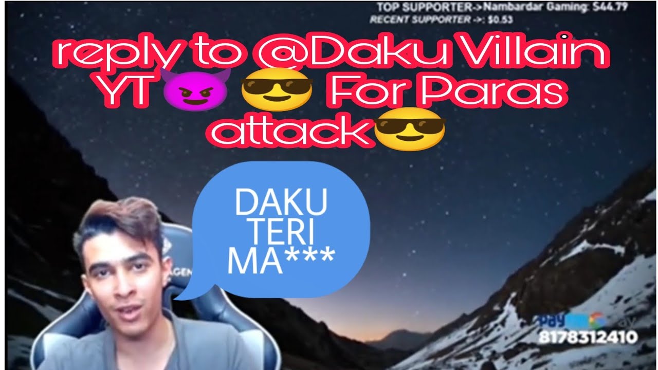 ABHI PANDAT savage reply @Daku Villain YT😈😎 For Paras attack😎