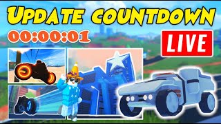 Jailbreak July Update COUNTDOWN! NEW SENTINEL, VOLT, and POLICE HQ RELEASING NOW  Roblox Live