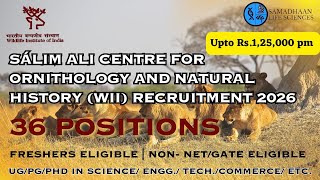 SACON Recruitment 2026 🔥 Freshers Eligible | Non-NET/GATE | ₹1.25 Lakh PM