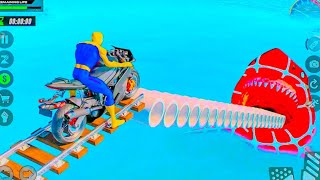 Superhero Mega Ramp Bike Stunt Game | Mega Ramp Stunt Bike Games 3D | #gaming screenshot 5