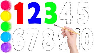 1234567890 // 123 for Kids // Drawing and Painting Tutorial for Beginners // How to Draw // KS ART