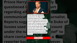 Prince Harry Denies Secret “Mr Mischief” Account Allegations in Court #britishroyalfamily #shorts