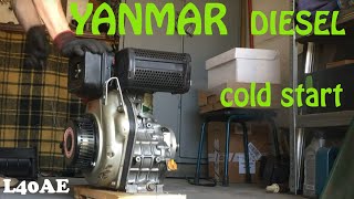 Yanmar L40AE Diesel Cold Start
