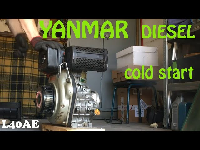 Yanmar L40AE Diesel Cold Start - YouTube