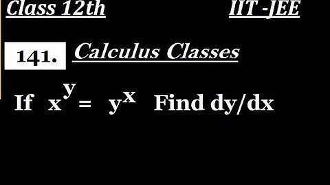 If x^y = y^x Find dy/dx
