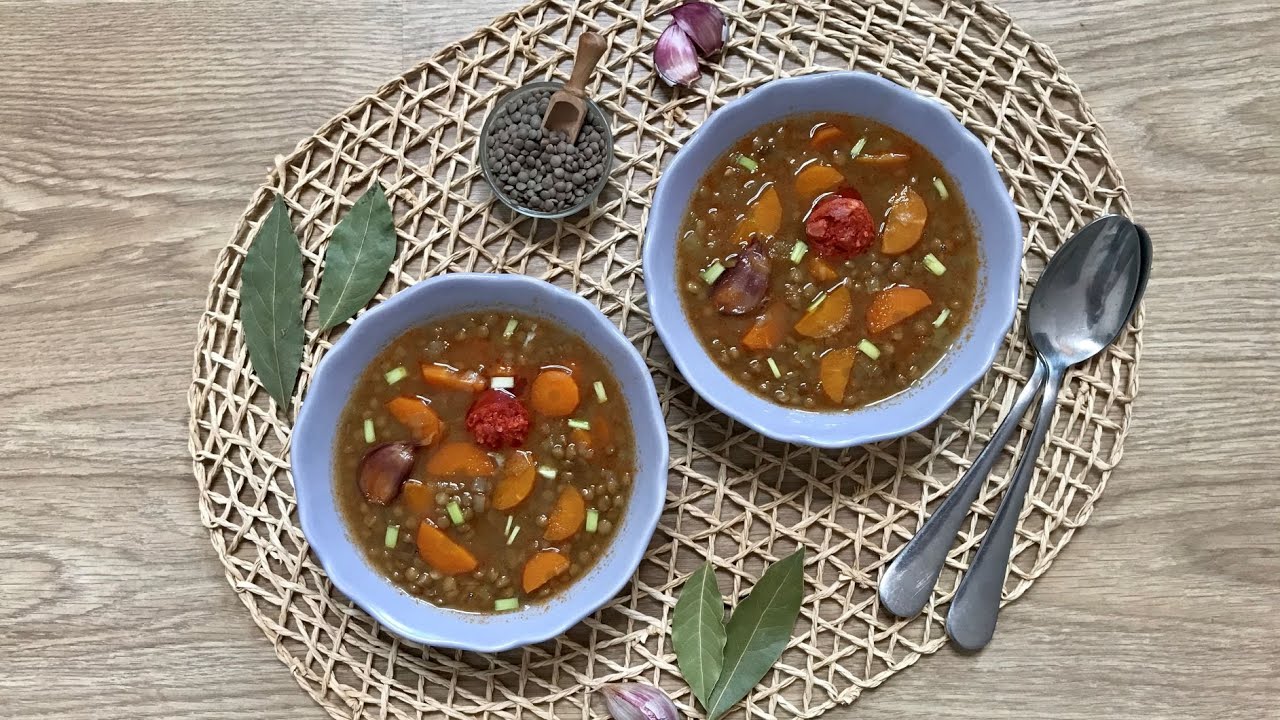 LENTEJAS CON CHORIZO ¡¡AL MICROONDAS!! Receta Tradicional Fácil y Deliciosa