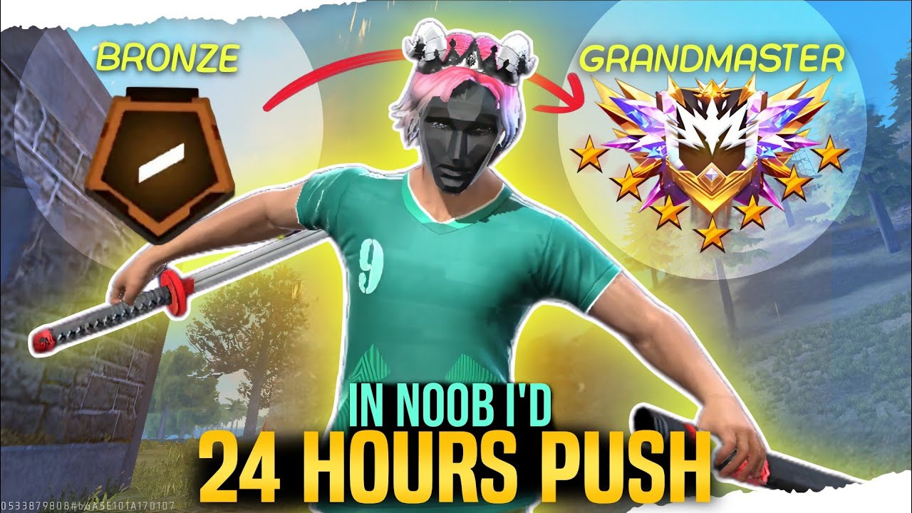 Bronze To Grandmaster 24 Hours Push🥵 In Level 1 Noob I'd 🌸 Cs Rank | Without Gun Skin✅ | Season 32
