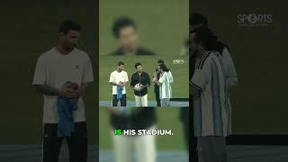 God of Cricket: Sachin's Epic Chant for Messi! #shorts