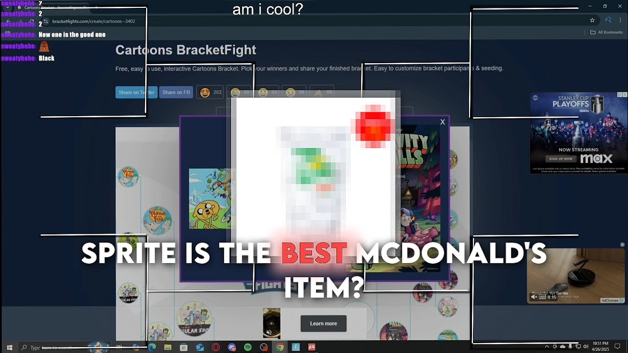 We attempted Bracket fights... (Cartoons, McDonald's Items, Fnaf) | Stream Highlights