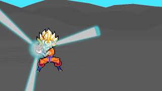 Weekly sprite animation 1 | Goku SSj1 + Kamehameha sprite animation test sticknodes | spriteupdate