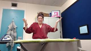 How to Iron Double, King or Super King size bed sheets 🧺😊#laundry #howto #tips #ironwithme