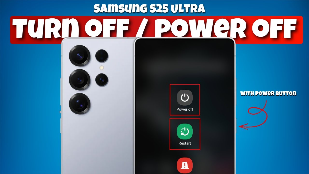 How to Turn off Samsung Galaxy S25 Ultra 5G || Remap Power Button - YouTube