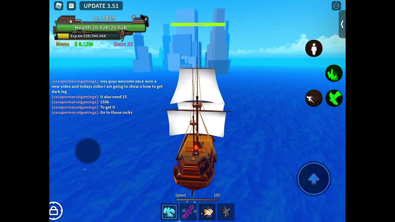 How to get dark leg in king legacy