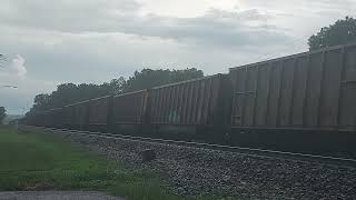 Empty leased coal hoppers heading Northbound on track one with CSX power