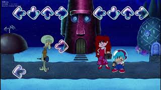 FNF VS Squidward Underwater Battle | Friday Night Funkin SpongeBob Mod (Hard Mode)
