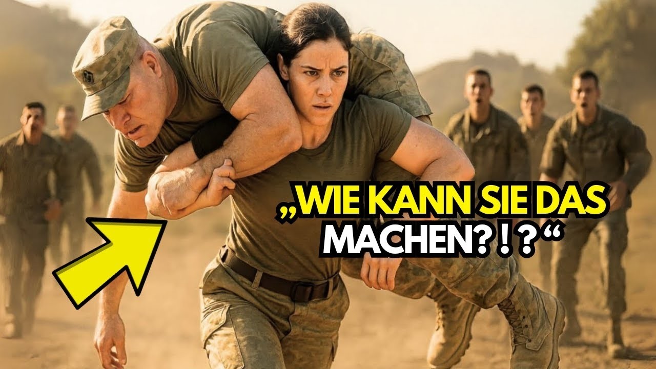 Sie lachten, als sie aufhörte zu rennen — bis sie einen 200-Pfund-Sergeanten drei Meilen trug