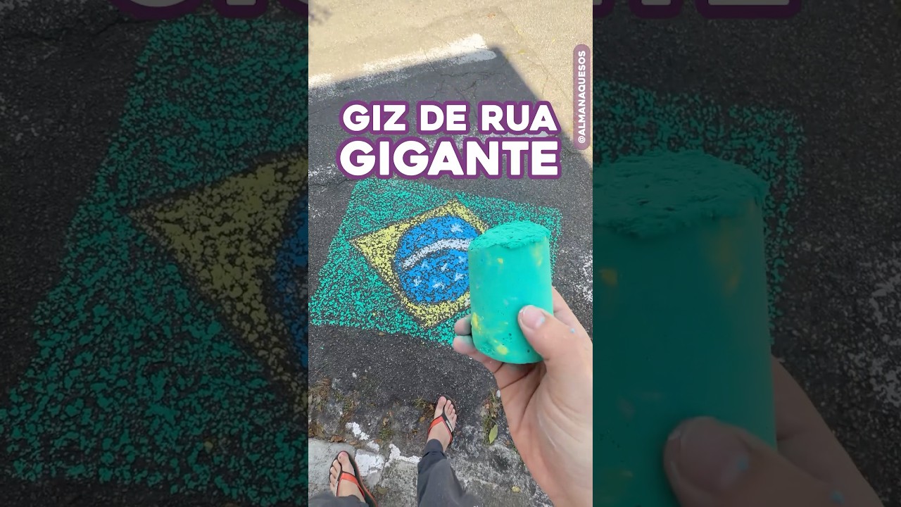 Giz de Rua GIGANTE (🇧🇷 Copa do Mundo)