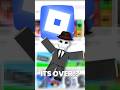 ITS OVER!? ROBLOX JUST KILLED THEIR GAME!? 😱🤯 #roblox #robloxshorts