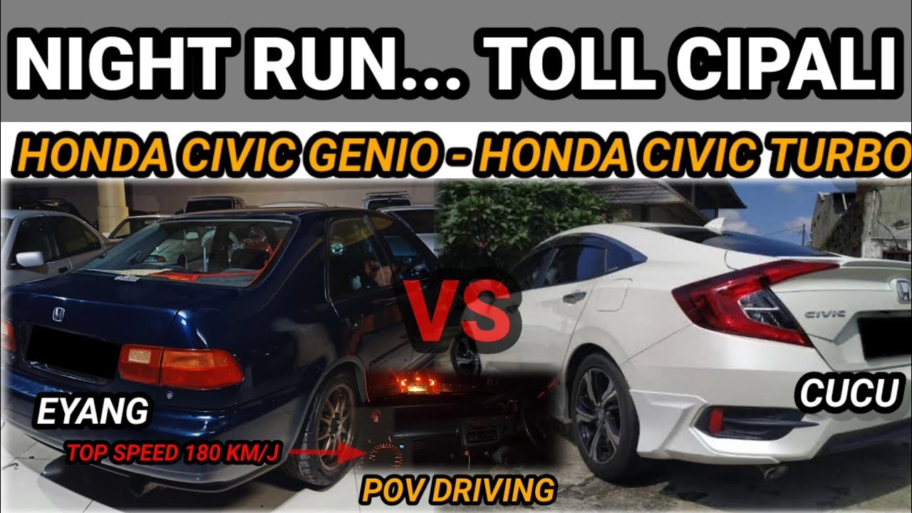 НОЧНОЙ ПРОБЕГ по ПИПАЛИ ПЛАТЫ HONDA CIVIC GENIO (EYANG) VS HONDA CIVIC TURBO (CUCU) POV ВОРЕЖДЕНИ...