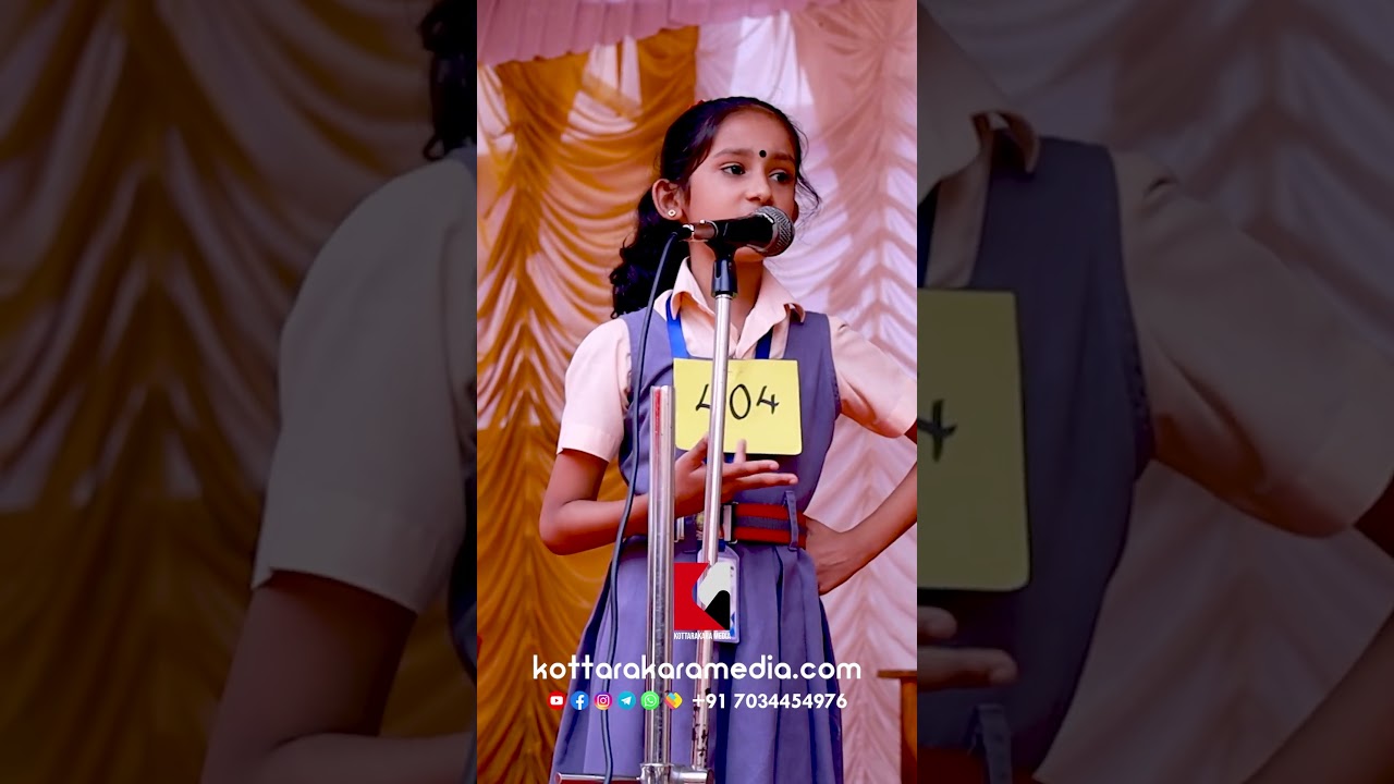 KOTTARAKKARA TOWN UP SCHOOL - SCHOOL KALOLSAVAM 2023 - MONOACT OF A STUDENT - SCHOOL ARTS FESTIVAL