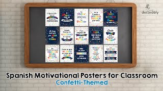 Inspire and Empower Kids with Confetti-Themed Spanish Decorations for Classroom