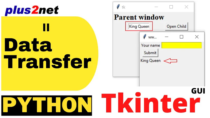 Passing data between child and parent window in Tkinter Toplevel
