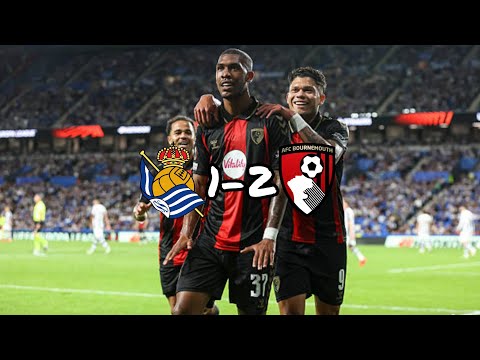 Real Sociedad 1-2 Bournemouth|Rose claims first win of the season as Cherries edge European debut|