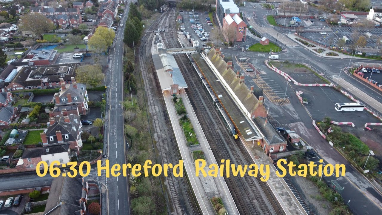 DRONE - 4K Hereford Railway Station  