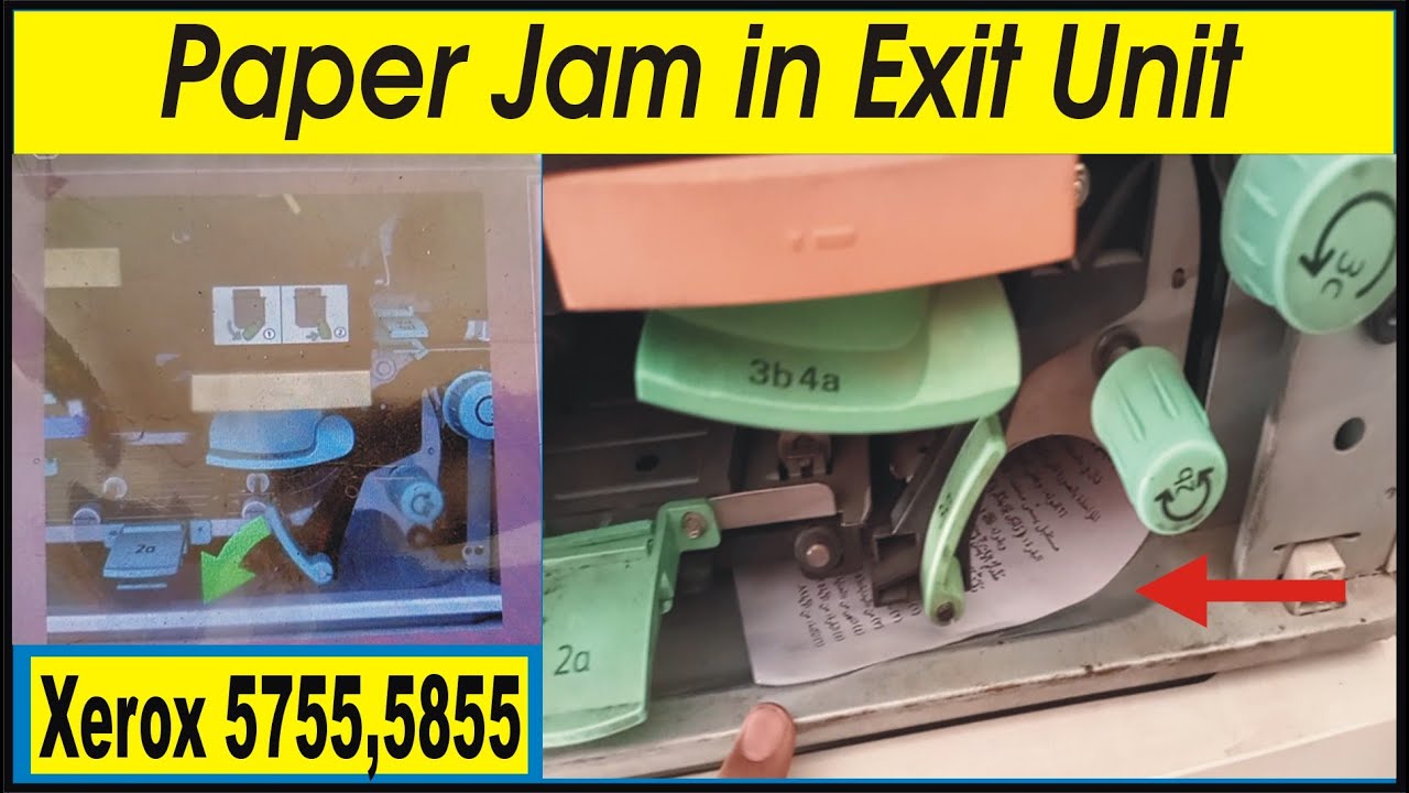 How to Solve Paper Jam in Exit Unit Xerox 5755/5855.. YouTube