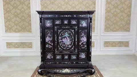Tủ thờ khảm ốc đỏ quý hiếm