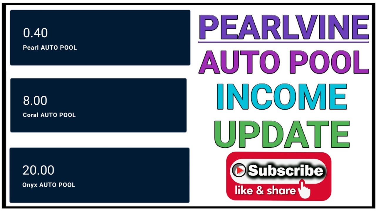 Pearlvine international auto pool income update ️ - YouTube